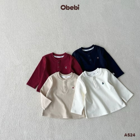 OBEBI - Áo thun dài tay cài khuy cổ(73-120)