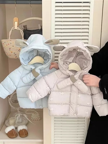 BK - Áo phao siêu mẹ mix khăn tai Gấu(66-100)