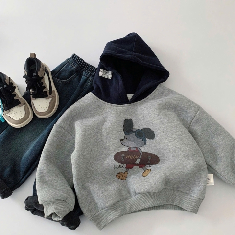 TL - Áo Hoodie chuột xám(90-140)