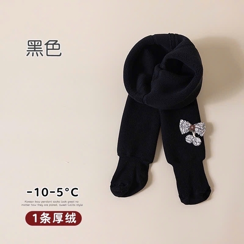 BK - Quần tất đen lót nỉ đính nơ hoa(S-XXL)