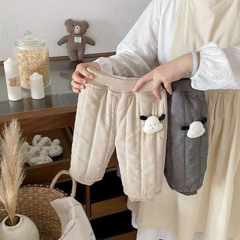 LB - Quần nỉ đính gấu lót nỉ(73-100)