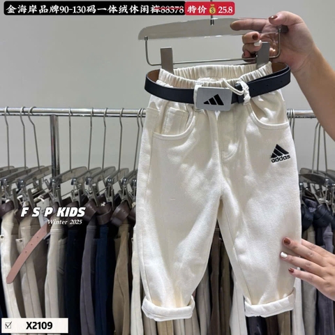 LB - Quần Kaki  lót nỉ chữ ADDAS(90-130)