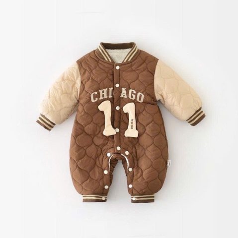 JS - Body phao Chicago chần bông nâu be lót lông(66-80)