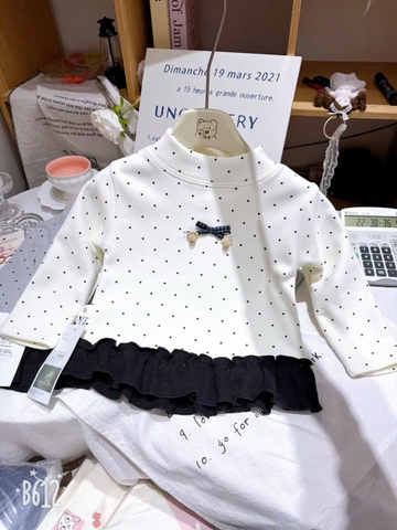 KB - Áo giữ nhiệt chấm bi nơ(90-130)