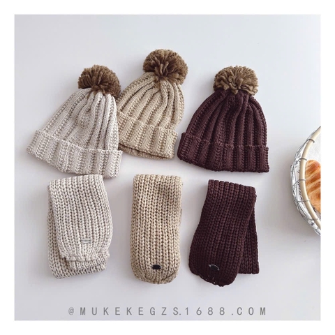 TL - Set mũ len+khăn(3-6Y)