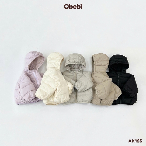 OBEBI - Áo khoác phao siêu nhẹ mũ tháo rời(73-120)