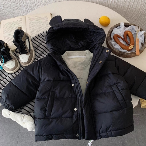 TL - Áo khoác phao siêu nhẹ mũ tai Gấu( 90-140)