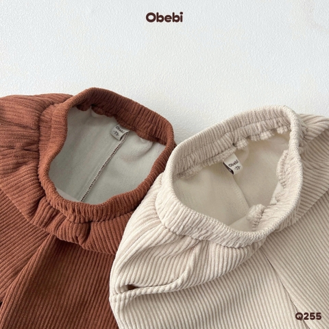 OBEBI - Quần nhung tăm lót lông(73-120)