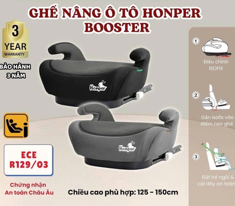 HONPER - GHẾ NÂNG Ô TÔ ISOFIX BOOSTER HP860