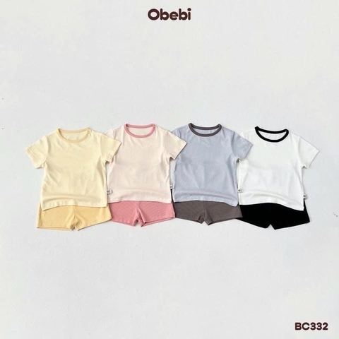 OBEBI - Bộ cộc phối màu vải gân sợi tre(66-120)