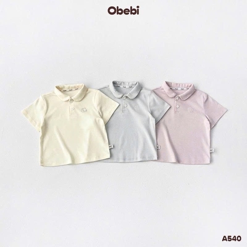 OBEBI - Áo POLo cộc tay thêu gấu OBEBI(73-120)
