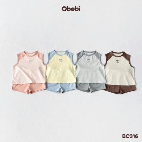 OBEBI - Bộ ba lỗ phối màu hình in nhỏ OBEBI(66-120)