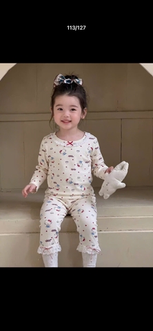 KB - Bộ cotton thu đông hoạ tiết (90-120)