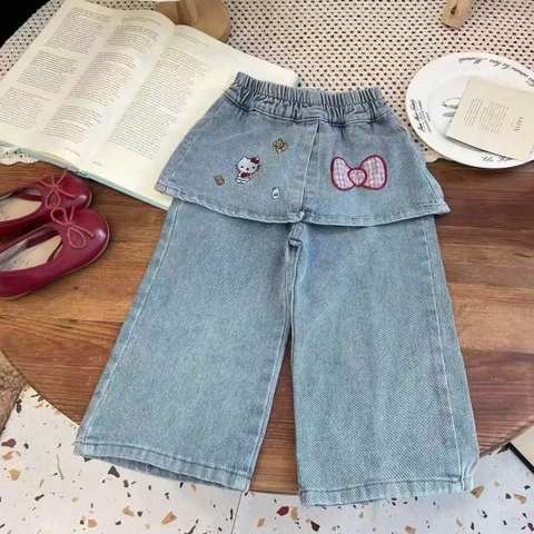 KB - Quần Jean xuông Hello Kitty(90-130)