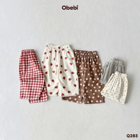 OBEBI - Quần KAKI hoạ tiết đáng yêu(73-120)
