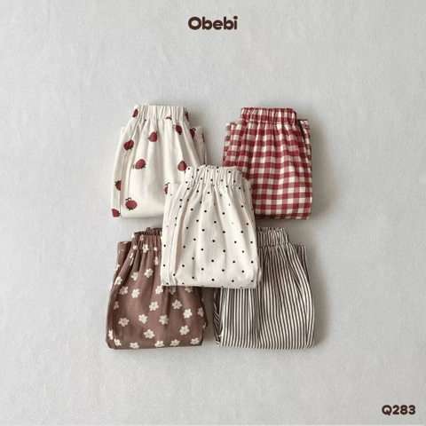 OBEBI - Quần KAKI hoạ tiết đáng yêu(73-120)
