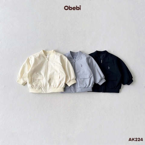 OBEBI - Áo khoác gió thêu thỏ OBEBI(73-120)