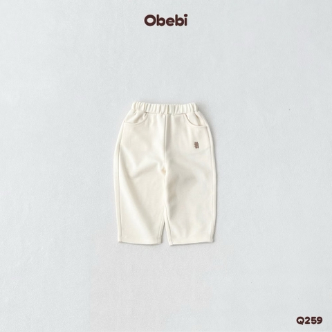 OBEBI - Quần nỉ phom baggy thêu Gấu BEBi(73-120)