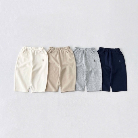 OBEBI - Quần nỉ phom baggy thêu Gấu BEBi(73-120)