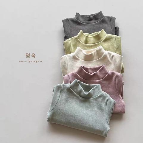 BK - Áo giữ nhiệt trơn cổ 3p(80-130)