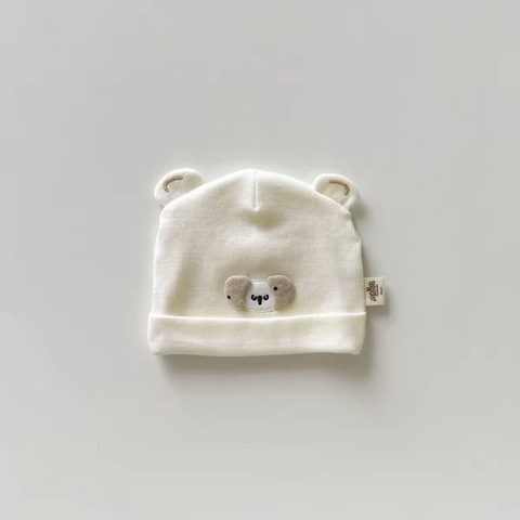 BK - Mũ cotton tai gấu (0-12M)