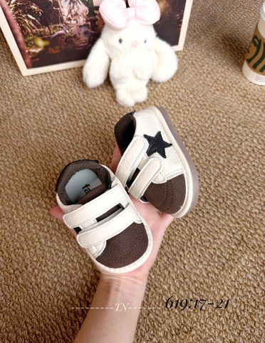 KB- Giày tập đi quai dán phối nâu(16-20)