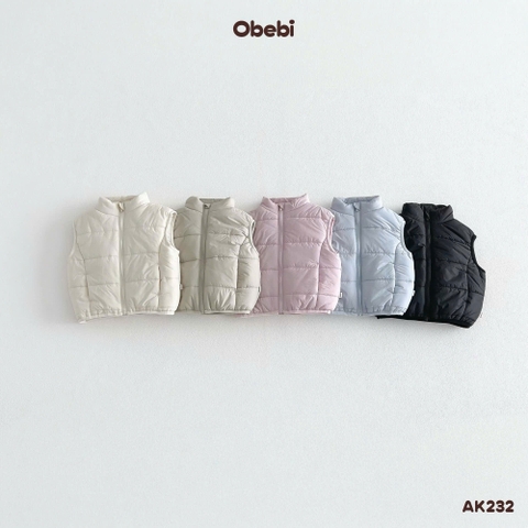 OBEBI - Áo gile phao trần bông OBEBI(73-120)