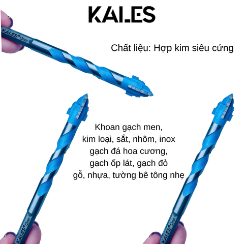 10 Mũi Khoan Hợp Kim Răng Cưa Đa Năng 6mm - 12mm Kích Thước Tùy Chọn | KALES
