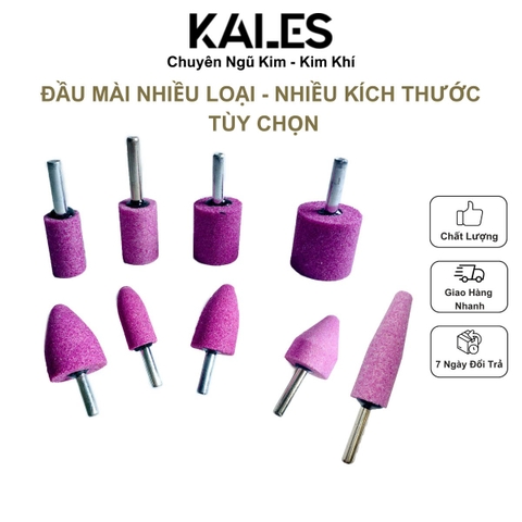 Đầu Mài Đá Hồng Đầu Đạn - Bi - Trụ - Nón Nhiều Kích Thước Nhiều Phân Loại Tùy Chọn Chuyên Đánh Mài | KALES