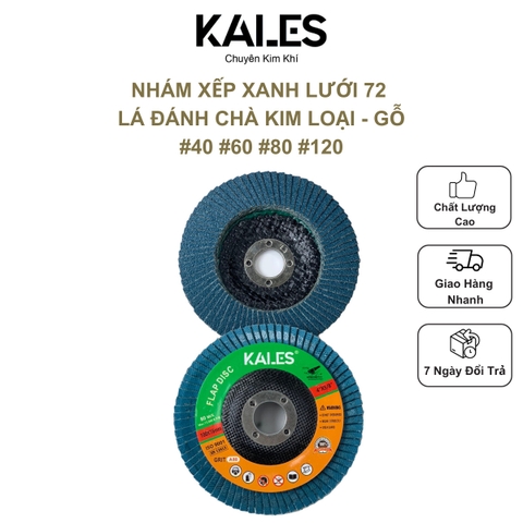 Nhám Xếp Nắp Lưới Xanh 72 lá - 100*16mm | #40 #60 #80 #120 | KALES