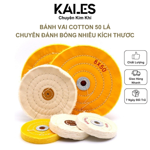 Bánh Vải Cotton 50 Lá Chuyên Đánh Bóng Nhiều Kích Thước KALES