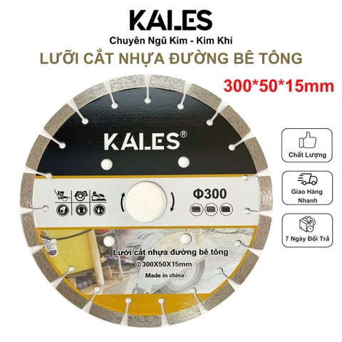 Lưỡi Chuyên Cắt Nhựa Đường Bê Tông 300*50*15mm | Kales