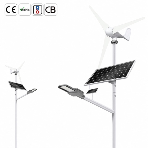 Đèn Đường Năng Lượng Mặt Trời Kết Hợp Tuabin Gió ZALAA ZL-BDX-Wind Cao Cấp (Chống Nước IP65)