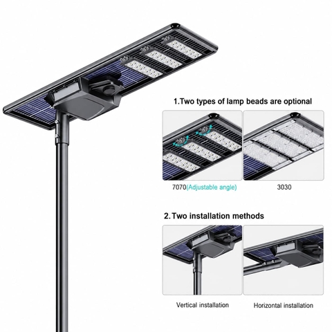 Đèn Đường Năng Lượng Mặt Trời Liền Thể Chuyên Dụng ZALAA ZL-FY (50W - 120W) Tích Hợp MPPT Kép