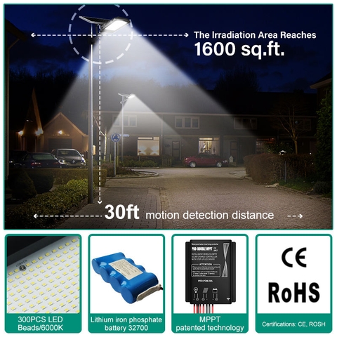 Đèn Đường Năng Lượng Mặt Trời ZALAA ZL-GMX-DDZ Cảm Biến Thông Minh IP65