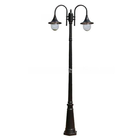 Cột Đèn Sân Vườn 2 Tay Đèn Mai Chiếu Thủy Cổ Điển cho Trụ cao từ 2m-5m ZALAA