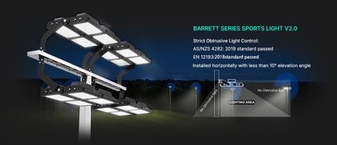 Đèn Sân Thể Thao Ghép Đối Xứng Barrett H V2.0 Asymmetric ZSG-BA-H 500W đến 1500W | Zalaa/Soga Smart Lighting