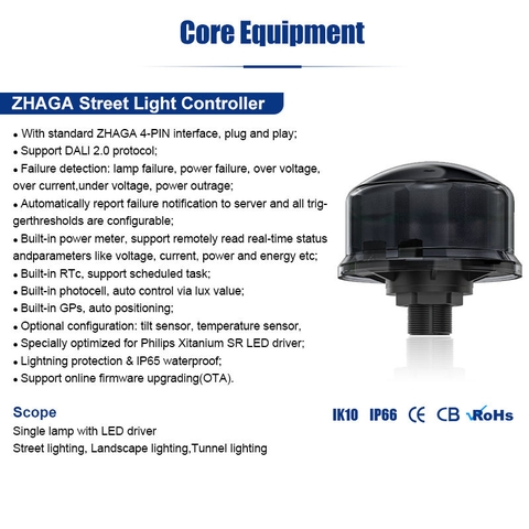 Bộ Điều Khiển Đèn Đường Thông Minh ZALAA ZHAGA 4G/LTE ZL-LC4AC