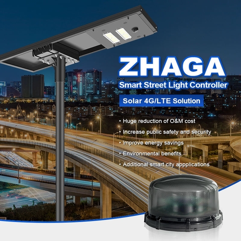 Bộ Điều Khiển Đèn Đường Thông Minh ZALAA Zhaga 4G/LTE Tích Hợp Năng Lượng Mặt Trời