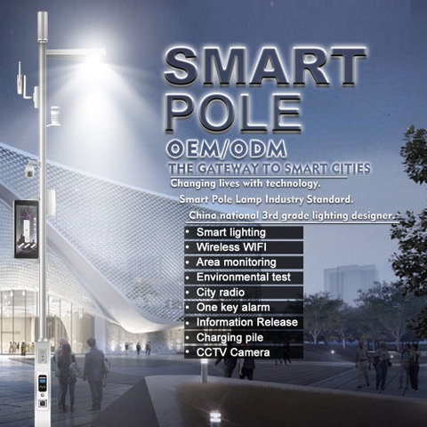 Cột Đèn Đường Thông Minh ZALAA (Smart Pole) – Giải Pháp Tích Hợp Camera, Trạm Sạc & Màn Hình LED Kỷ Nguyên Mới