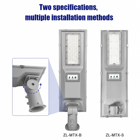 Đèn Đường Năng Lượng Mặt Trời Liền Thể ZALAA ZL-MTX-B Cao Cấp Tích Hợp Cảm Biến Thông Minh