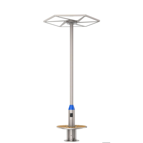 Cột Đèn Đường Thông Minh ZALAA SMART POLE-09 Tích Hợp Mạng 4G, Camera & Trạm Sạc
