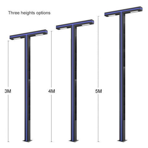 Cột Đèn Sân Vườn Năng Lượng Mặt Trời Thông Minh ZALAA ZL-001C4
