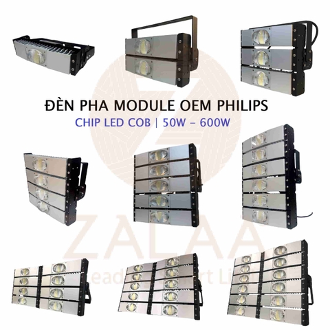 Đèn Pha Sân Pickleball Giá Rẻ - Kiểu ghép Module Chip COB, Công suất OEM từ 50W đến 1000W