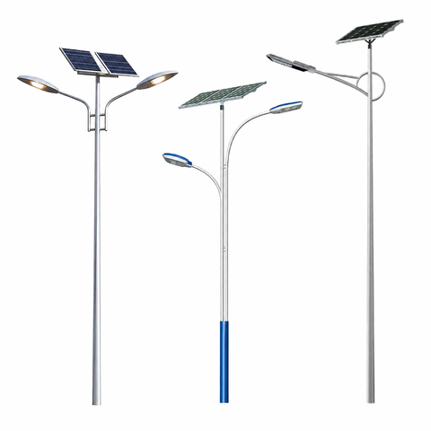 Cột Đèn Đường Năng Lượng Mặt Trời ZALAA Cao Cấp 4m-20m IP65 Mạ Kẽm Chống Nước