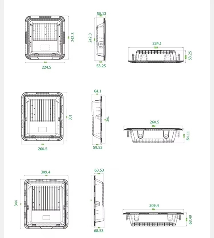 Đèn Pha Năng Lượng Mặt Trời ZALAA Sân Vận Động Chống Nước IP67 (100W-300W)