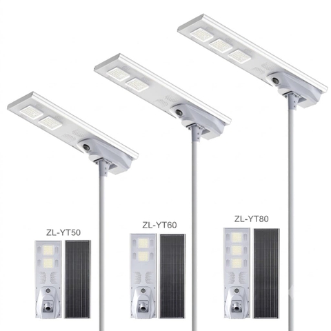 Đèn Đường Năng Lượng Mặt Trời Liền Thể ZALAA ZL-YT Cao Cấp (50W/60W/80W) – Giải Pháp Chiếu Sáng Thông Minh