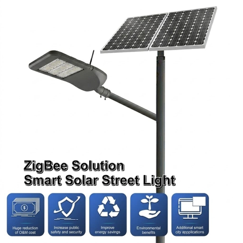 Đèn Đường Thông Minh Năng Lượng Mặt Trời ZALAA ZL-SOLAR-ZIGBEE - Giải Pháp Chiếu Sáng IoT