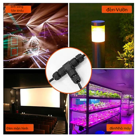 Đầu Nối Điện Chữ T Chia 3 Cổng M20T-3P Chống nước, Ngoài trời IP68 - Linh kiện đèn led Zalaa