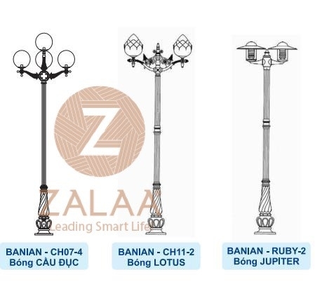 Đế Cột DC07 Banian - Chân Đế Cột Đèn Thép Gang Bền Bỉ Chịu Lực Cao